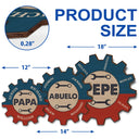 Garage Mechanic Gear Papa Can Fix It - Birthday, Loving Gift For Dad, Father, Grandpa, Grandfather - Personalized Custom Shaped Wood Sign
