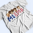 Stars And Stripes Nana Title - Birthday, Loving Gift For Mom, Mother, Mama, Grandma, Grandmother - Personalized Custom T Shirt