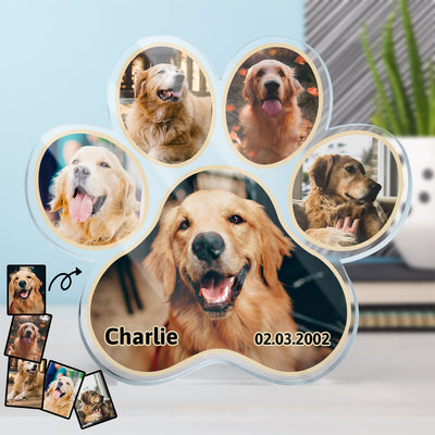 Paw Shaped Acrylic Plaque