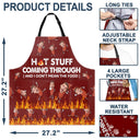 Custom Photo Hot Stuff Coming Through - Birthday, Anniversary, Funny Gift For Men, Husband, Boyfriend, Dad - Personalized Apron