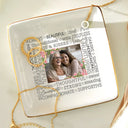 Custom Photo Hugs & Kisses - Birthday, Loving Gift For Mom, Mum, Mother, Nana, Grandma - Personalized Ring Dish
