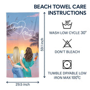 Couple Beach Love You To The Beach - Gift For Couples - Personalized Custom Beach Towel