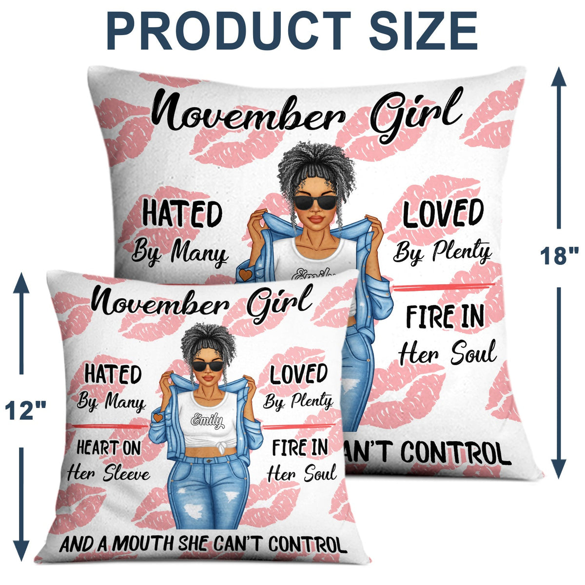 A Mouth She Can't Control - Gift For Yourself, Gift For Women - Personalized Pillow