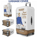 Travel Couple Hubby Wifey Partners For Life - Gift For Couples - Personalized Combo 2 Luggage Covers