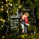 Christmas Couples You Are The Missing Piece To My Heart - Gift For Couples - Personalized Custom Shaped Acrylic Ornament