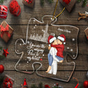 Christmas Couples You Are The Missing Piece To My Heart - Gift For Couples - Personalized Custom Shaped Acrylic Ornament