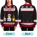 Christmas Flat Art Congrats On Being My Bestie - Gift For Bestie - Personalized Unisex Ugly Sweater