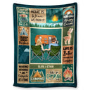 Camping Couple Life Is Better Around The Campfire - Gift For Camping Lovers - Personalized Fleece Blanket