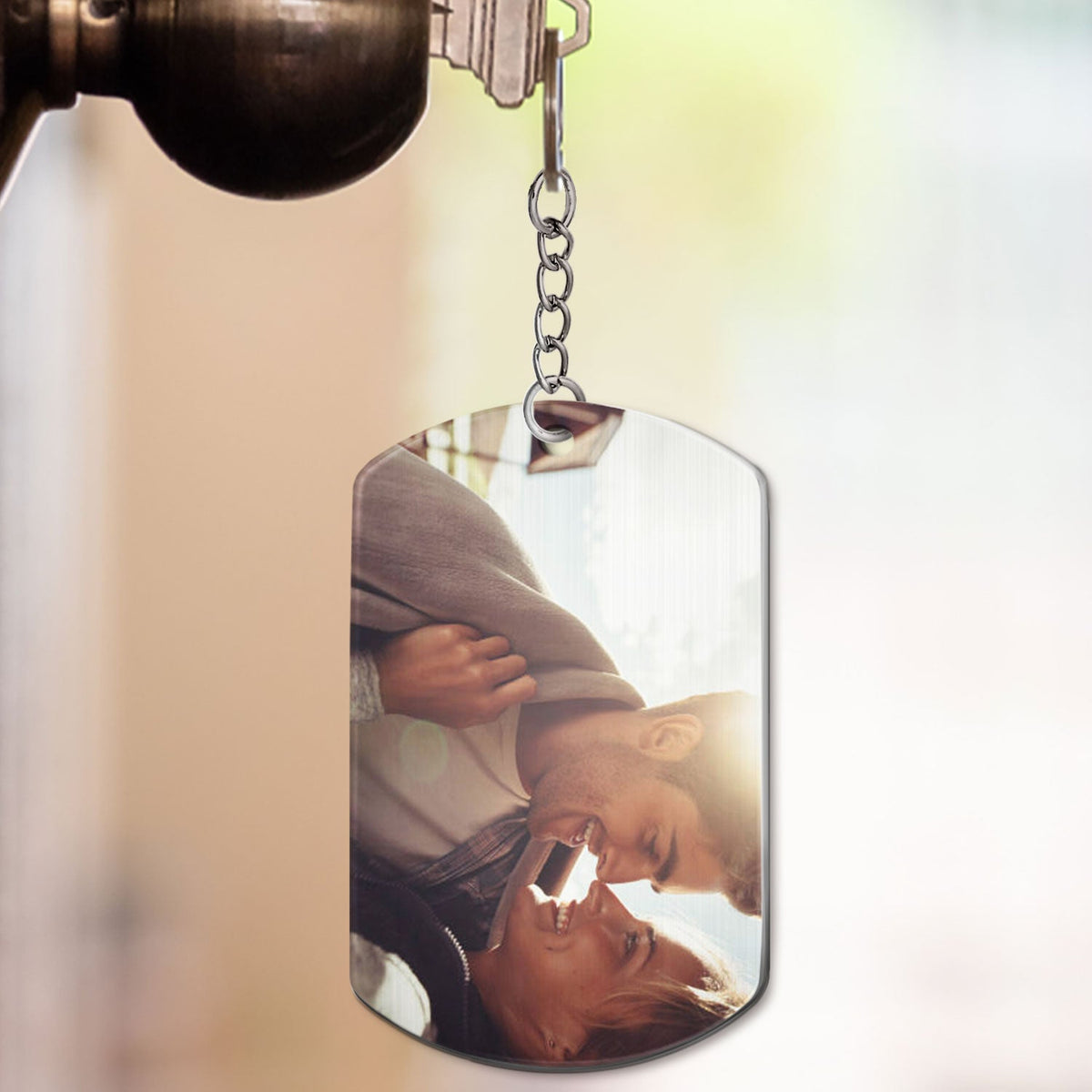 Custom Photo Calendar The Day My Life Changed - Gift For Couples - Personalized Aluminum Keychain