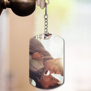 Custom Photo Calendar The Day My Life Changed - Gift For Couples - Personalized Aluminum Keychain