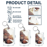 Custom Photo Calendar The Day My Life Changed - Gift For Couples - Personalized Aluminum Keychain