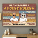 Grandparents' House Rules - Personalized Custom Poster