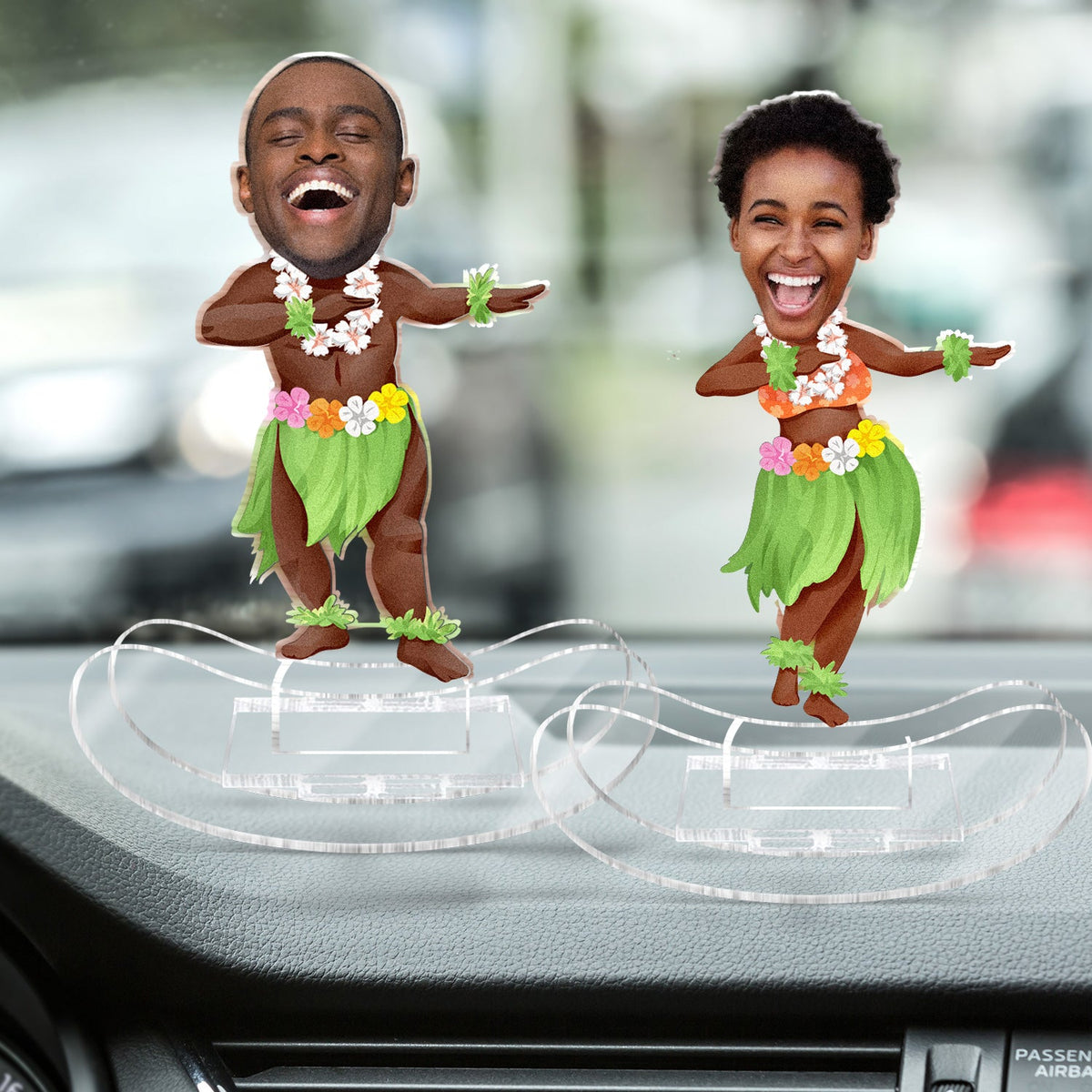 Custom Photo Hula Dancer - Gift For Women, Men, Kid - Personalized Acrylic Shaking Stand