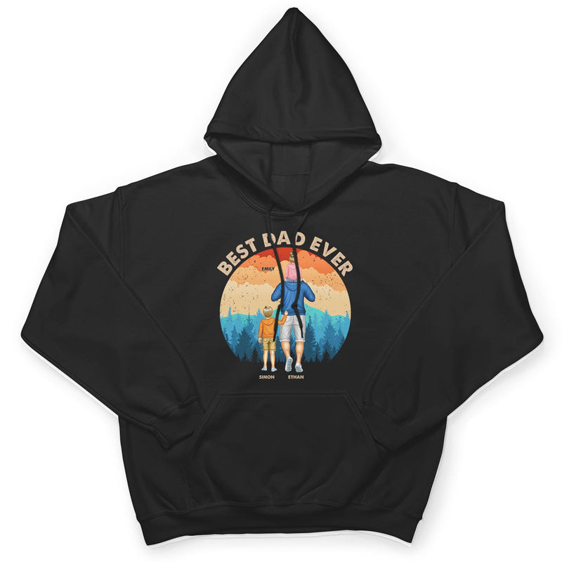 Best Dad Ever Backside - Personalized T Shirt