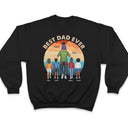 Best Dad Ever Backside - Personalized T Shirt