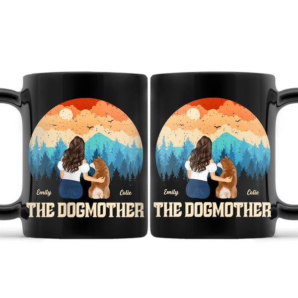 The Dogfather The Dogmother - Personalized Black Mug