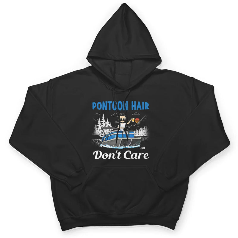 Pontoon Queen Captain Pontoon Hair Don't Care - Personalized T Shirt