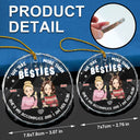 Christmas We Are More Than Bestie - Personalized Circle Glass Ornament