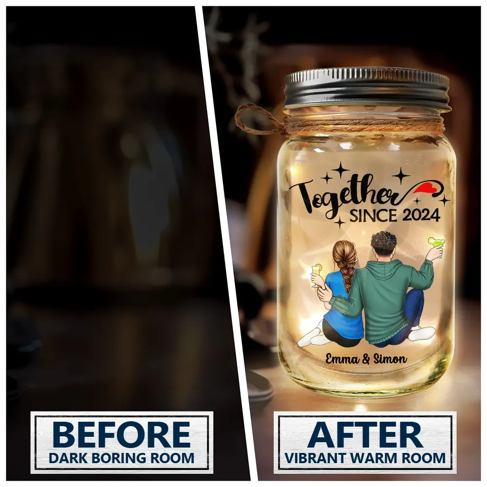 Gift For Couples,Gift For Husband,Gift For Wife,Gift For Boyfriend,Gift For Girlfriend,Love - Couple I'll Choose You - Personalized Mason Jar Light