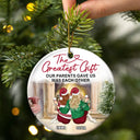 Christmas,Gift For Brothers,Gift For Sisters,Family,Love - The Greatest Gift Our Parents Gave Us Was Each Other - Circle Ceramic Ornament