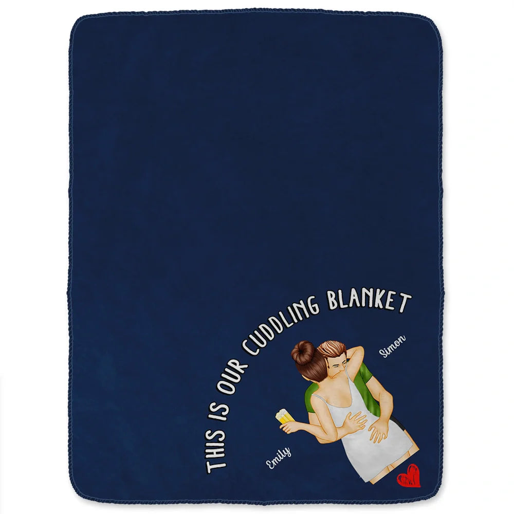 Gift For Couples, Gift For Husband, Gift For Wife, Gift For Boyfriend, Gift For Girlfriend - Sexy Couple Kissing Cuddling Blanket - Personalized Fleece Blanket, Sherpa Blanket