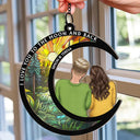 Gift For Couples,Gift For Husband,Gift For Wife,Gift For Boyfriend,Gift For Girlfriend - I Love You To The Moon And Back - Personalized Window Hanging Suncatcher Ornament
