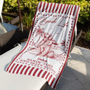 Dog Lovers,Funny - Summer Toile Dog Lover Beach Life Sandy Toes And Salty Kisses - Personalized Beach Towel