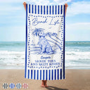 Dog Lovers,Funny - Summer Toile Dog Lover Beach Life Sandy Toes And Salty Kisses - Personalized Beach Towel