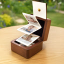 Gift For Women,Gift For Mother,Gift For Father,Parents,Gift For Grandparents,Gift For Grandma,Gift For Grandpa,New Dad,New baby,New Mom,Love - Custom Photo Calendar The Day You Became My Mommy Daddy - Personalized Wooden Accordion Photo Box