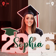 Graduation,Gift For Yourself,Gift For Daughter,Gift For Son,Gift For Bestie,Photo - Cartoon Full Portrait,Proud - Custom Photo Cartoon Portrait Congrats Graduate - Personalized Custom Shaped Light Box