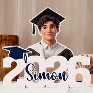 Graduation,Gift For Yourself,Gift For Daughter,Gift For Son,Gift For Bestie,Photo - Cartoon Full Portrait,Proud - Custom Photo Cartoon Portrait Congrats Graduate - Personalized Custom Shaped Light Box