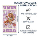 Custom Photo,Beach,Art Design,Summer,Gift For Yourself,Playful,Photo - Beach Chair 3D Effect - Custom Photo 3D Summer Concept Retro Traveling Beach Poolside Swimming Picnic - Personalized Beach Towel