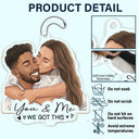 Custom Photo,Art Design,Family,Adorable,Photo - Semi Realistic Portrait - Custom Photo Semi Realistic Portrait Family Couple Pet Lovers Portrait - Personalized Acrylic Car Hanger