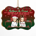 Bestie Partners In Crime If We Get Caught - Gift For Besties - Personalized Medallion Wooden Ornament