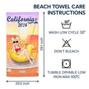 Beach Pool Flamingo Girl - Gift For Women, Gift For Yourself - Personalized Custom Beach Towel