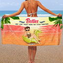 Beach Pool Flamingo Girl Besties Are Like Thick Thighs - Gift For Besties - Personalized Beach Towel