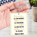 Behind You All Your Memories - Graduation Gift - Personalized Acrylic Keychain