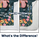 Bestie Sister A Hug From Me To You - Personalized Fleece Blanket, Sherpa Blanket