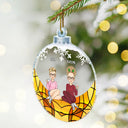 Besties Friends Sisters Sitting Together - Personalized Custom Shaped Acrylic Ornament