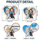I Love You More - Personalized Suncatcher Ornament