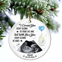Gift For Mother, Gift For Father - Custom Photo I Carried You Every Second Of Your Life - Personalized Circle Ceramic Ornament