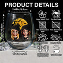 Halloween,Gift For Bestie,Happy - Halloween Besties Sugar & Spice - Personalized Stemless Wine Glass