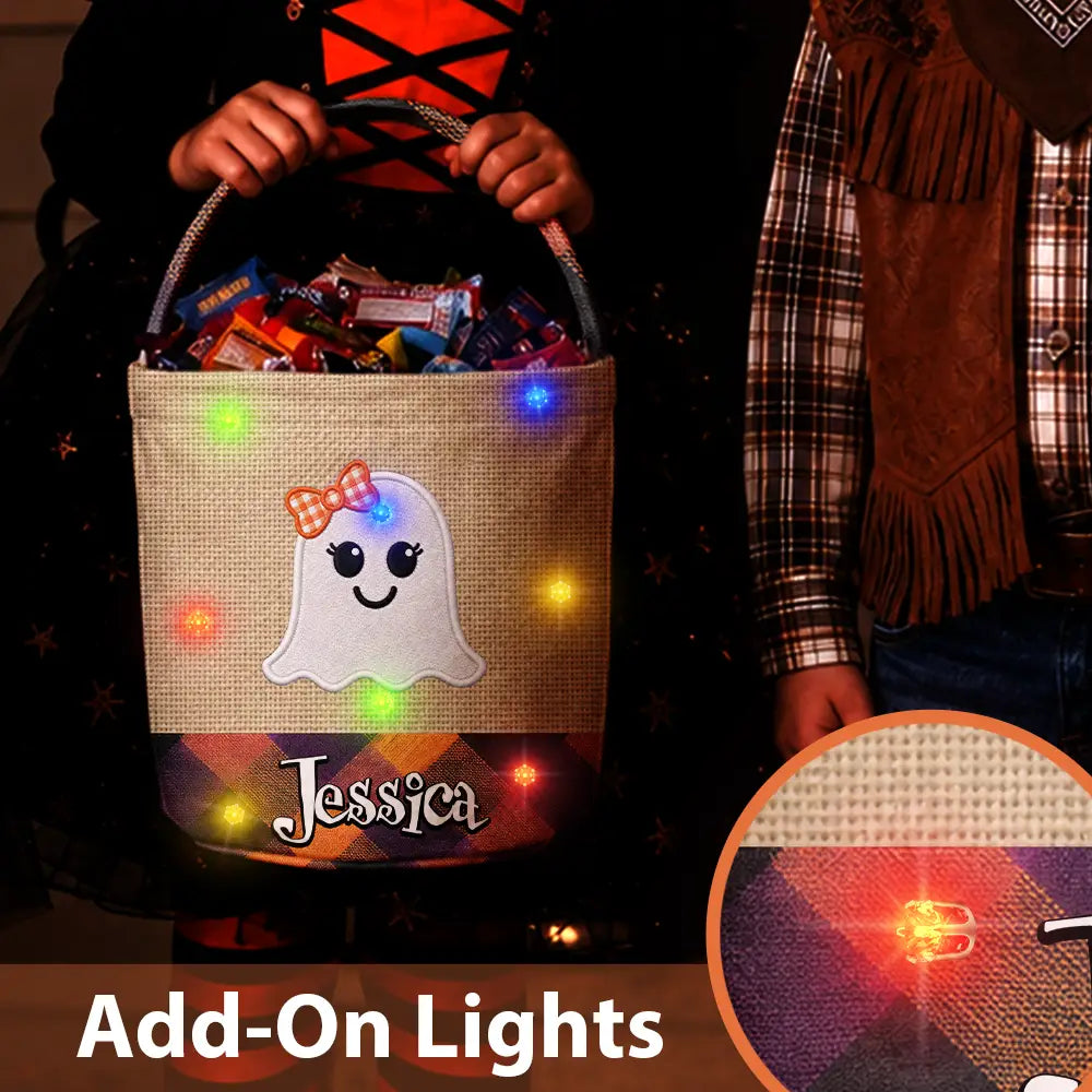 Adorable,Halloween,Gift For Kids,Icon - Halloween Boo Crew - Personalized Trick Or Treat Bag