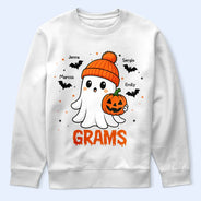 Halloween,Gift For Grandma,Grandma - Grandkids,Happy - Halloween Boo Grandma Nana - Personalized T Shirt