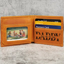 Gift For Father,Gift For Grandpa - Hand In Hand Grandpa Will Always Protect Grandkid - Personalized Engraved Leather Wallet