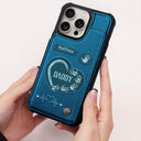 Gift For Father,Dad,Children - Hand Prints Dad Grandpa - Personalized Leather Flip Wallet Phone Case
