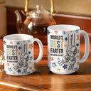 Gift For Father,Dad,Children - Hand Puch Best Farter I Mean Father - 3D Inflated Effect Printed Mug, Personalized White Edge-to-Edge Mug