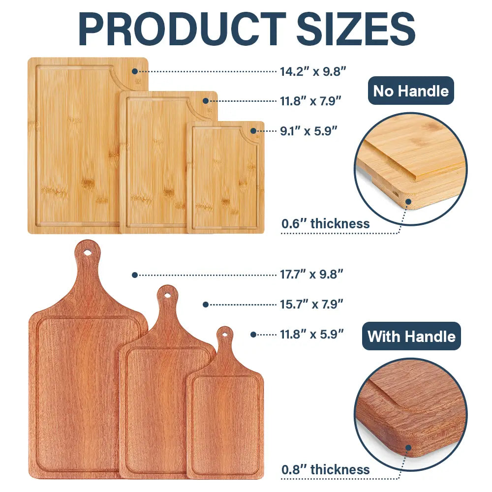 Gift For Husband,Gift For Men,Gift For Yourself,Gift For Grandpa,Gift For Father,Happy,Cooking - Handprints Best Dad Grandpa Papa Ever - Personalized Wooden Cutting Board