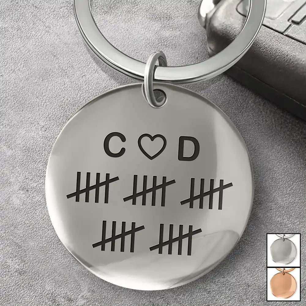 Happy 25th Anniversary, Silver Anniversary - Personalized Keyring
