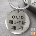 Wedding Anniversary, Gift For Couples, Gift For Husband, Gift For Wife, Happy - Happy 25th Anniversary, Silver Anniversary - Personalized Keyring